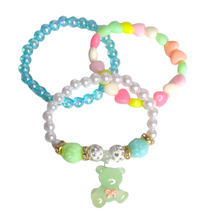 Load image into Gallery viewer, Kids Teddy Bear Bracelet Set
