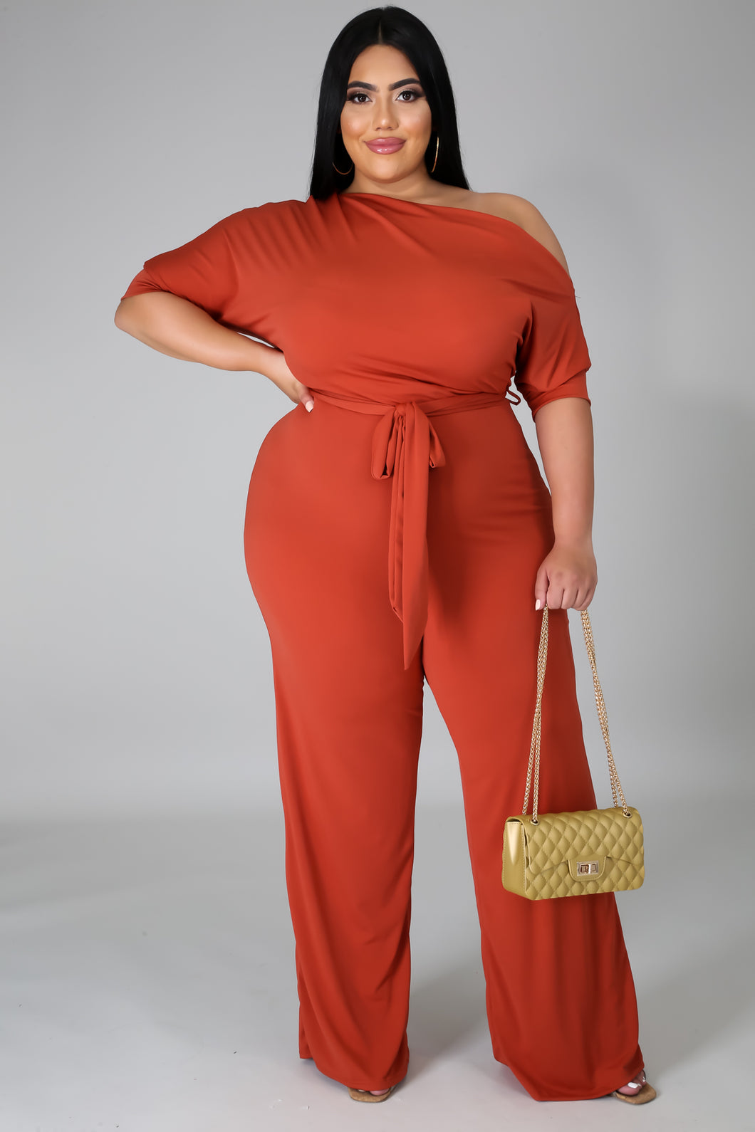 So Chic Jumpsuit - Rust